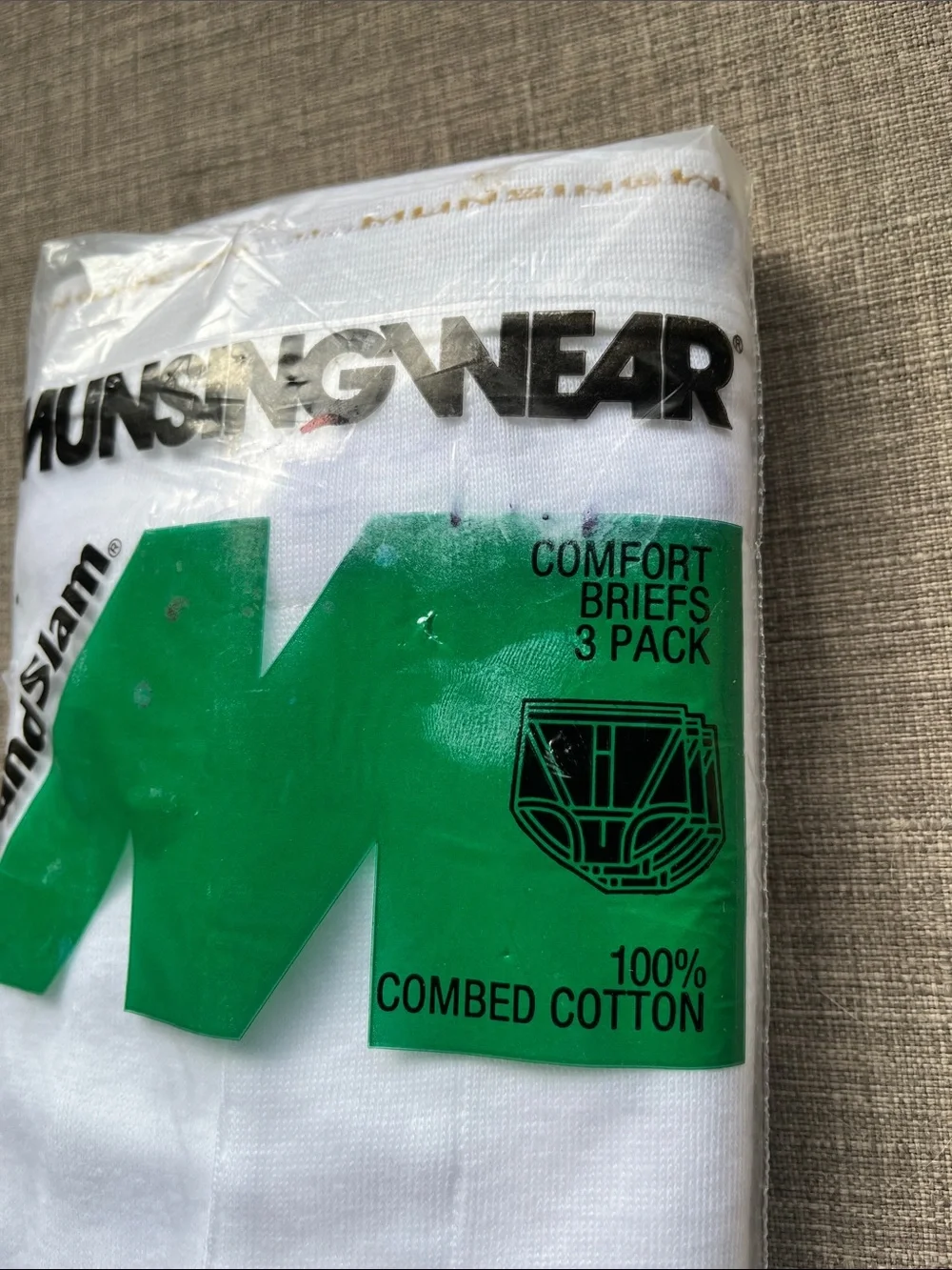 Rare Vintage Munsingwear Grand Slam 100% Cotton Comfort Briefs 3 Pack 34